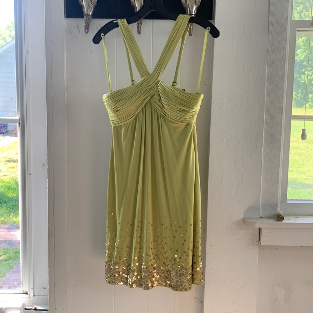 Green BCBG dress